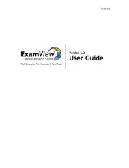 ExamView 6 User's Manual - my Pearson Training