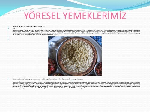 BİNGÖL'ÜN YÖRESEL YEMEKLERİ-slayt-12.pdf - Bingöl İl Kültür ve ...