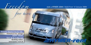 rent a HYMER 2009 | Valid from 12 January 2009 rent a HY