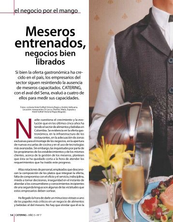 Meseros entrenados, - Catering.com.co