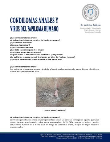 ¿Qué son los condilomas anales? - Proctologia.com.mx