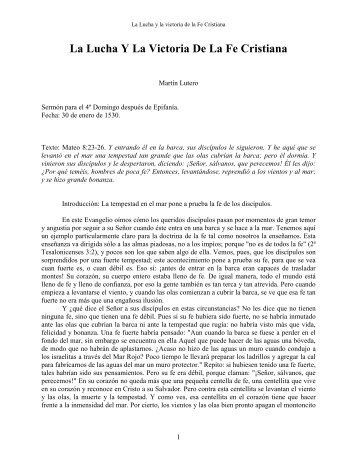 La Lucha y la Victoria de la Fe Cristiana - Iglesia Reformada