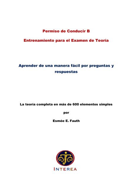 Permiso De Conducir B Entrenamiento Para El Examen De Teoria