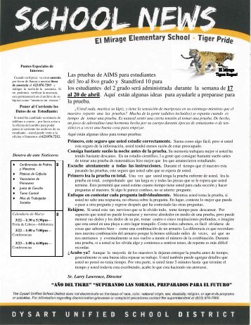 Las pruebas de AIMS para estudiantes del 3ro al 8vo grado y ...