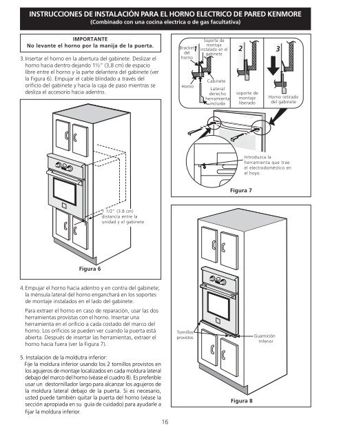 kenmore electric wall oven installation instructions - Sears