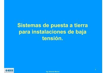 Sistemas de puesta a tierra para instalaciones de baja tensión.