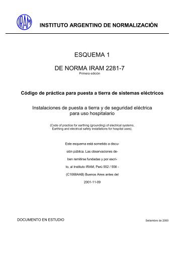 ESQUEMA 1 DE NORMA IRAM 2281-7