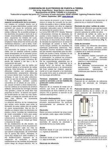 CORROSIÓN DE ELECTRODOS DE PUESTA A TIERRA - DEHN