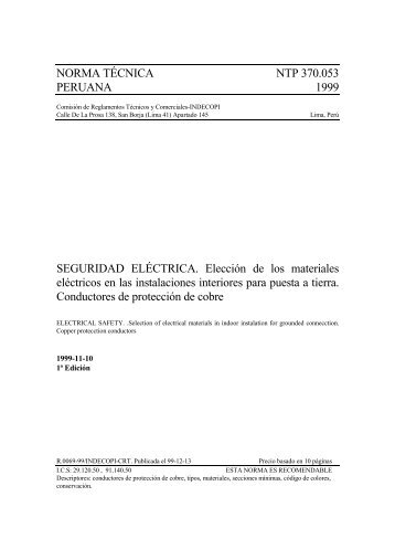 NORMA TÉCNICA NTP 370.053 PERUANA 1999 ... - Indecopi