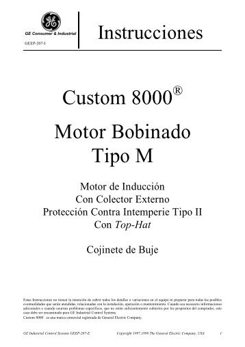 Custom 8000 Motor Bobinado Tipo M - GE Sistemas Industriais