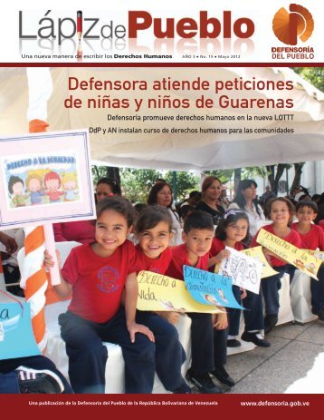 Defensora atiende peticiones de niñas y niños de Guarenas