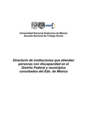 Directorio de instituciones - Escuela Nacional de Trabajo Social ...