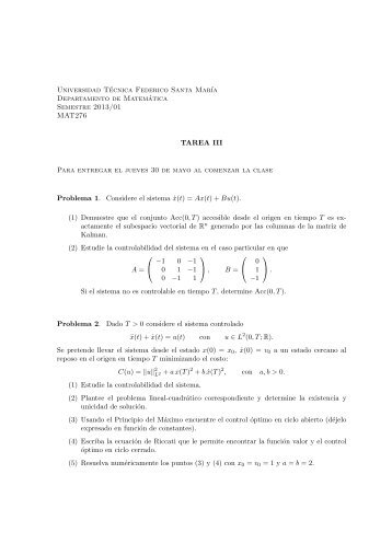 tarea iii - Universidad Técnica Federico Santa María
