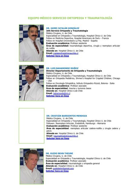 traumatologo hospital clinico u de chile