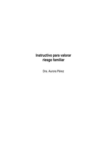 Instructivo para valorar riesgo familiar