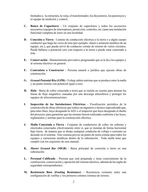 Manual para el Diseño de Mallas Conectadas a Tierra para ...