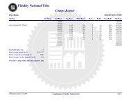 Comps Report - Fidelity National Title