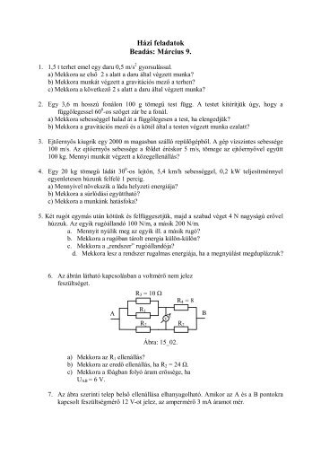 4.hét Házi feladat márc. 8-ra