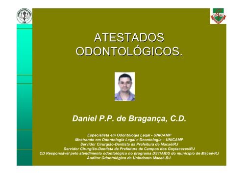 Documentos Legais - Atestados Odontológicos - Faculdade de ...