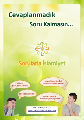 06 Temmuz 2012 www.sorularlaislamiyet.com