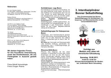 3. Interdisziplinärer Bonner Selbsthilfetag - Schilddrüsen-Liga ...
