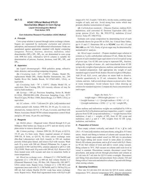 44.7.13 AOAC Of fi cial Method 979.23 - AOAC International