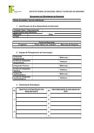 INSTITUTO FEDERAL DE EDUCAÇÃO, CIÊNCIA E ... - Ifam