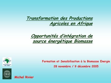 Application de la biomasse à la transformation des produits ... - bepita