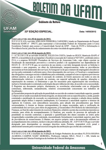 Boletim_33ª edição especial - Ufam