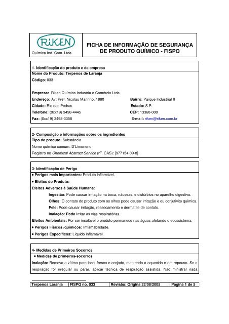 Ficha-De Informacoes-De-Seguranca-De-Produtos-Quimicos