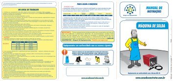 Manual de instruções máquina de solda - Casa do Construtor