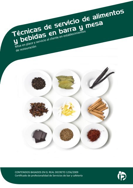 Técnicas de servicio de alimentos y bebidas en barra y mesa