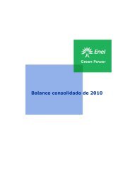 Balance consolidado de 2010 - Enel Green Power