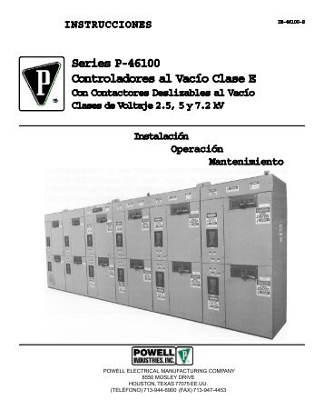 Series P-46100 Controladores al Vacío Clase E - Powell Service