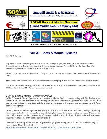 SOFAB Boats & Marine Systems - Sofab.net