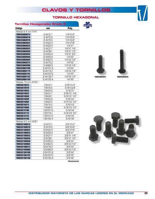 CLAVOS Y TORNILLOS