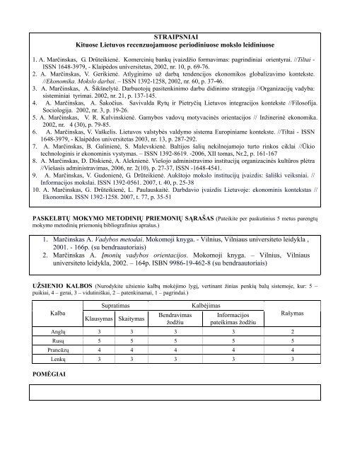 Gyvenimo aprašymas - Ekonomikos Fakultetas - Vilniaus universitetas