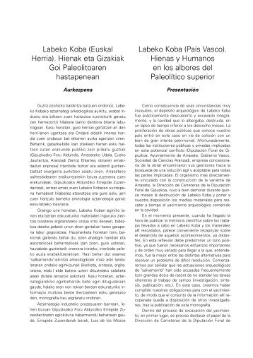 Labeko Koba (País Vasco). Hienas y Humanos en los albores del ...
