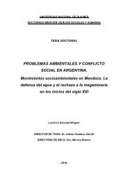 Problemas ambientales y conflicto social en Argentina. Movimientos