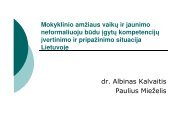 dr. Albinas Kalvaitis Paulius Mieželis - Jaunimo reikalų departamentas