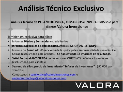 Marzo Semana 2 de 2013 - Valora Inversiones