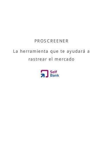 Manual programación ProScreener - Self Bank