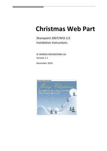 Christmas Web Part - Amrein Engineering