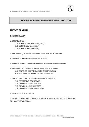 TEMA 4: Discapacidad sensorial auditiva - Seritium