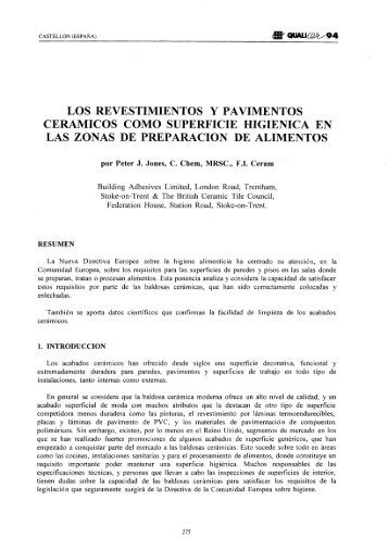 los revestimientos y pavimentos ceramicos como ... - Qualicer