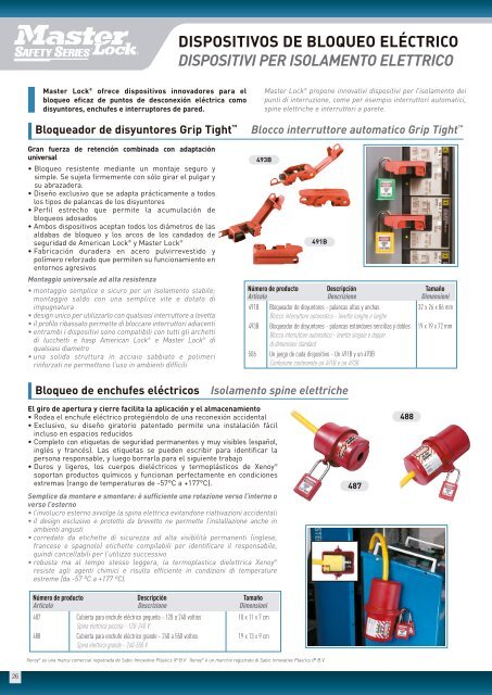 2011 SU LLAVE A LA SEGURIDAD - Master Lock Safety Series