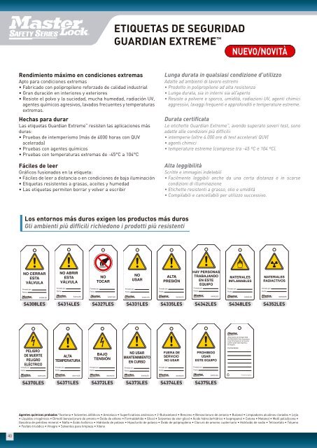 2011 SU LLAVE A LA SEGURIDAD - Master Lock Safety Series