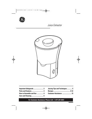 Juice Extractor - GE :: Housewares