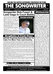 Songwriter Profile - International Songwriters Association