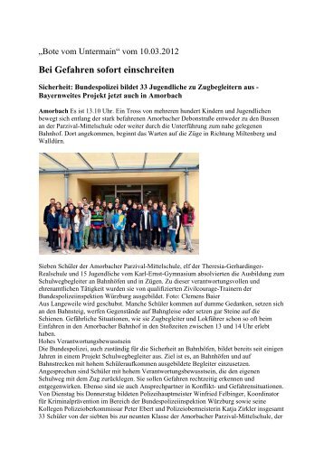 Bei Gefahren sofort einschreiten - Karl-Ernst-Gymnasium Amorbach